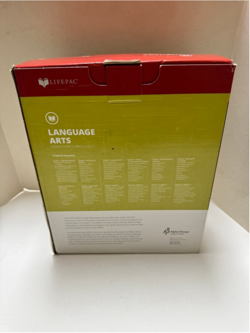 Alpha Omega LIFEPAC Language Arts Homeschool Curriculum Kit Grade 10